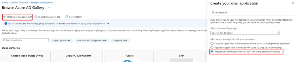 Microsoft Entra ID SAML set up step 2.