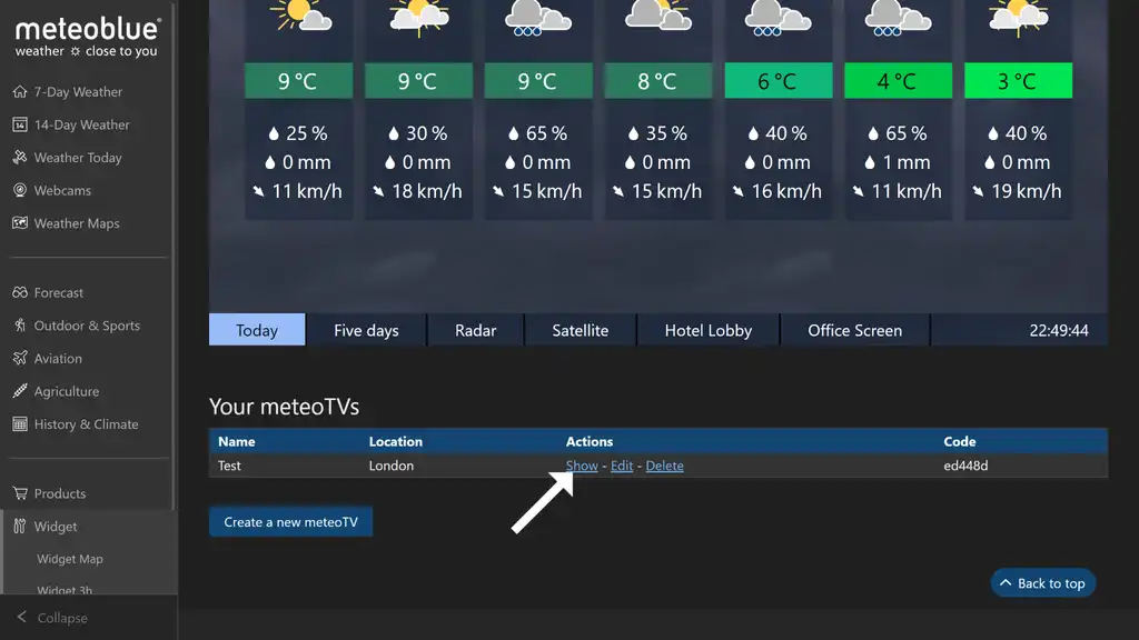 your meteoTVs section