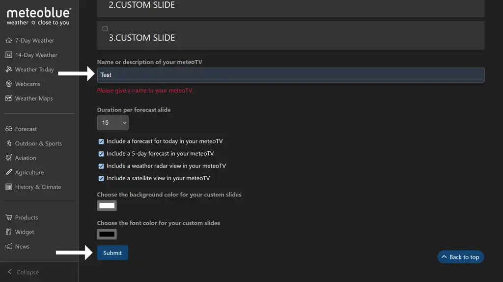 MeteoTV details section