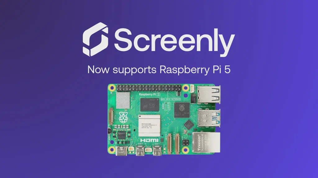 A back view of the Screenly Player Max Mk II, showing more of the available ports