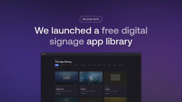 signage-apps.com, a free digital signage app library